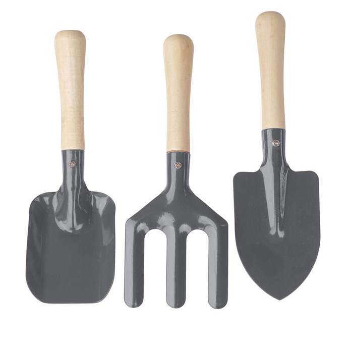 Håndredskabssæt til børn koksgrå 3-pk. - Garden
